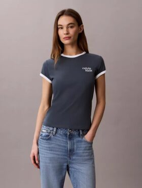 1989 Logo Slim Ringer Tişört