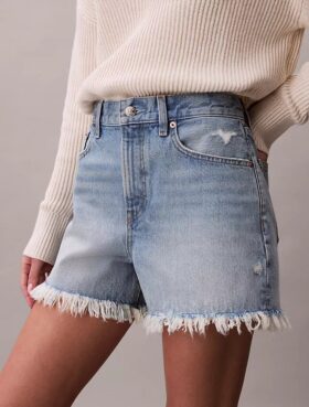 90’lar 3 inç Denim Şort