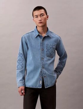 90’lar Amblemi Denim Overshirt