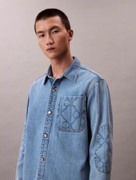 90’lar Amblemi Denim Overshirt