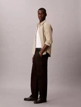 90s Straight Pamuklu Cotton Stretch Kargo Pantolon