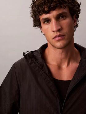 Allover Emblem Logo Rüzgarlık Ceket