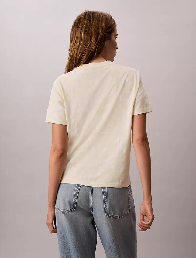 Allover Faded Monogram Klasik Tişört Allover Faded Monogram Klasik Tişört