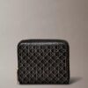 Allover Monogram Kare Fermuarlı Cüzdan