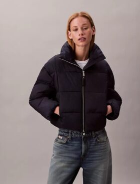 Allover Monogram Puffer Ceket