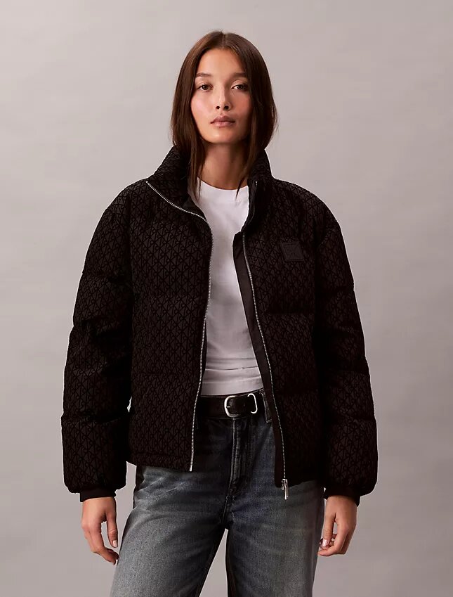 Allover Monogram Puffer Ceket Allover Monogram Puffer Ceket