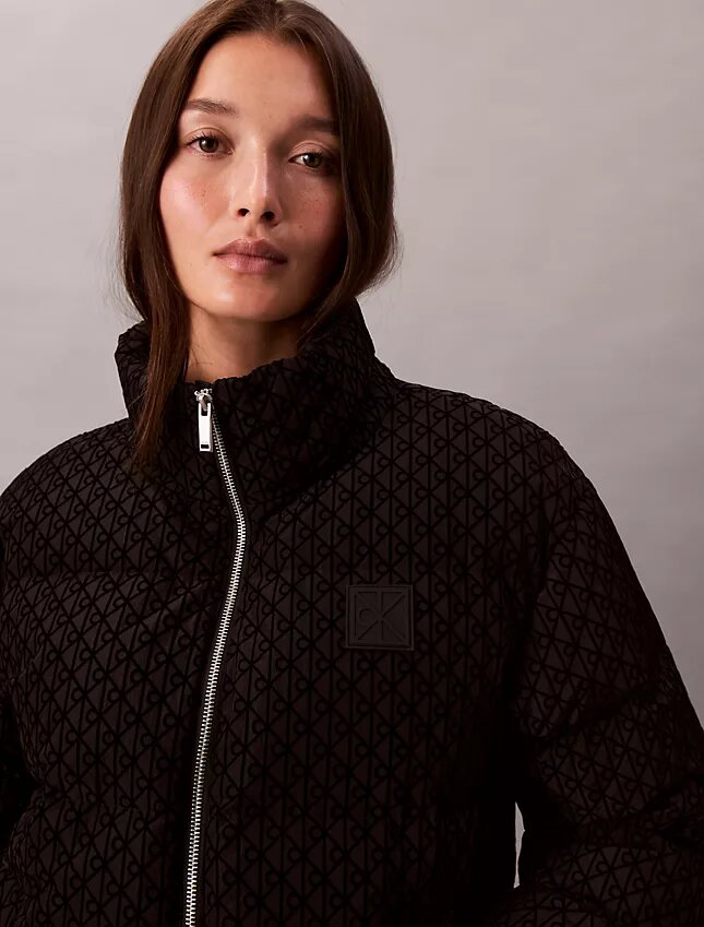 Allover Monogram Puffer Ceket Allover Monogram Puffer Ceket