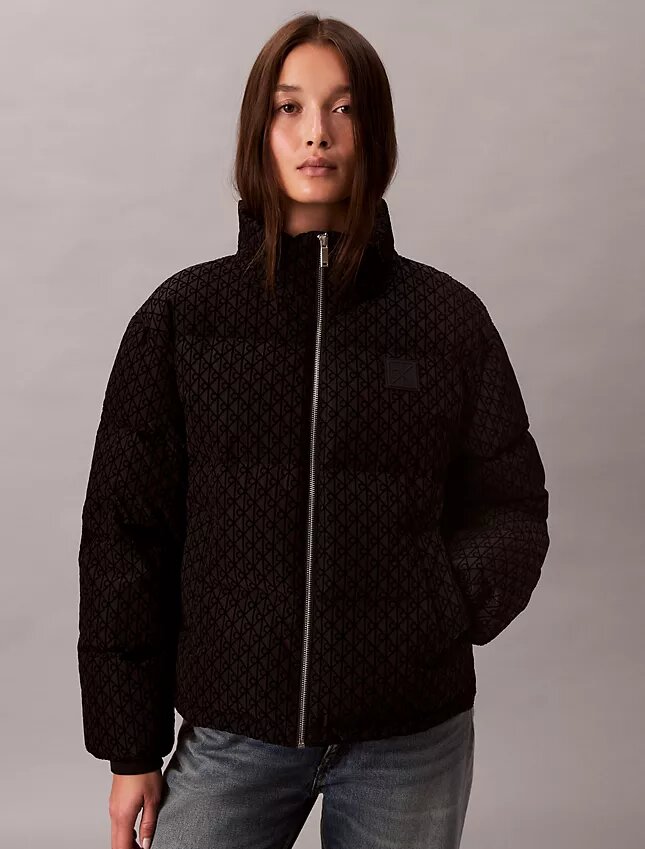 Allover Monogram Puffer Ceket Allover Monogram Puffer Ceket