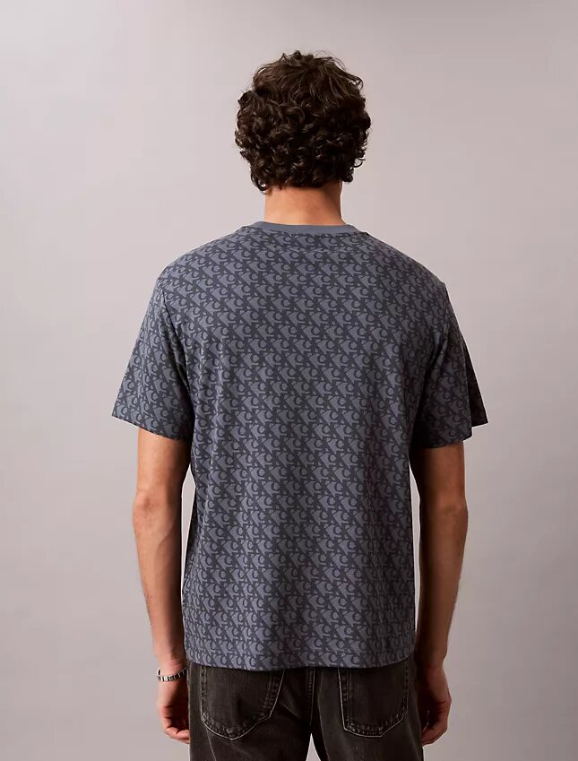 Allover Monogram Rahat Tişört Allover Monogram Rahat Tişört