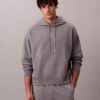 Amblem Logolu Havlu Kapüşonlu Sweatshirt