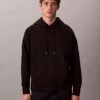 Amblem Logolu Havlu Kapüşonlu Sweatshirt