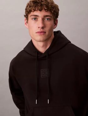 Amblem Logolu Havlu Kapüşonlu Sweatshirt