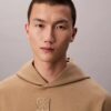 Amblem Logolu Yün Karışımlı Kapüşonlu Sweatshirt
