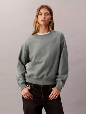 Arşiv Logolu Fleece Rahat Sweatshirt
