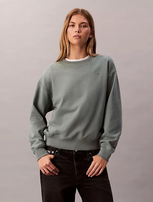 Arşiv Logolu Fleece Rahat Sweatshirt Arşiv Logolu Fleece Rahat Sweatshirt