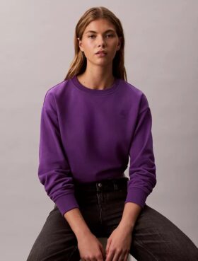 Arşiv Logolu Fleece Rahat Sweatshirt