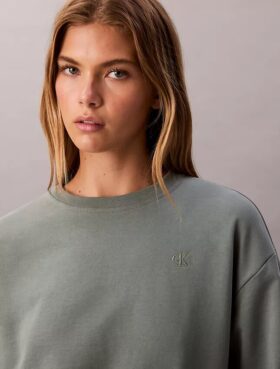 Arşiv Logolu Fleece Rahat Sweatshirt