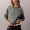 Arşiv Logolu Fleece Rahat Sweatshirt Arşiv Logolu Fleece Rahat Sweatshirt