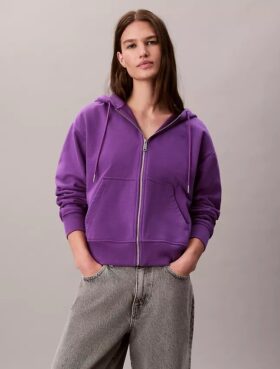 Arşiv Logolu Fransız Teri Fermuarlı Kapüşonlu Sweatshirt