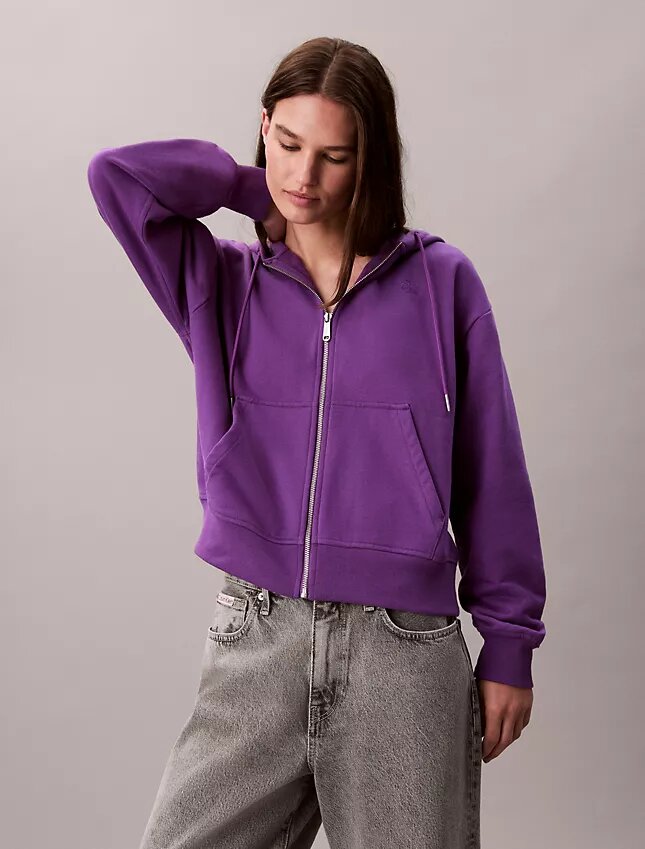 Arşiv Logolu Fransız Teri Fermuarlı Kapüşonlu Sweatshirt Arşiv Logolu Fransız Teri Fermuarlı Kapüşonlu Sweatshirt