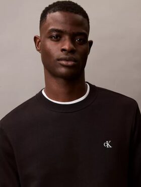 Arşiv Logolu Polar Bisiklet Yaka Sweatshirt