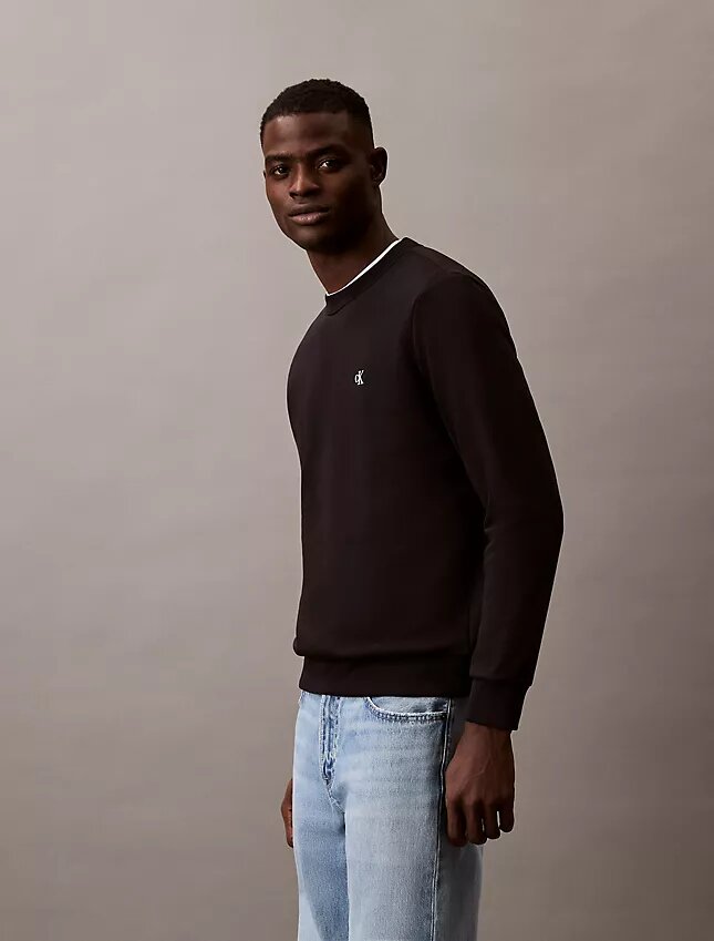 Arşiv Logolu Polar Bisiklet Yaka Sweatshirt Arşiv Logolu Polar Bisiklet Yaka Sweatshirt