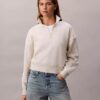 Arşiv Logolu Polar Çeyrek Fermuarlı Mock Neck Sweatshirt