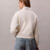 Arşiv Logolu Polar Çeyrek Fermuarlı Mock Neck Sweatshirt