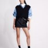 Asimetrik Bel Denim Mini Etek Asimetrik Bel Denim Mini Etek