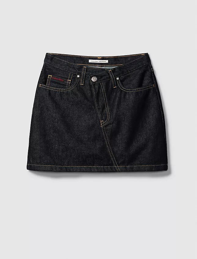 Asimetrik Bel Denim Mini Etek Asimetrik Bel Denim Mini Etek
