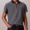Balıksırtı Desenli Fermuarlı Polo Gömlek Balıksırtı Desenli Fermuarlı Polo Gömlek