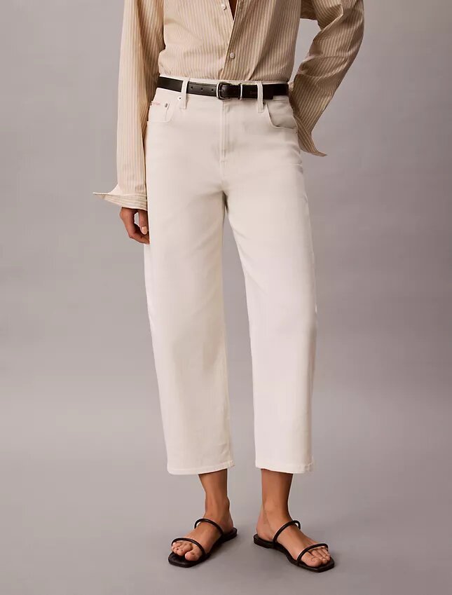 Barrel Leg Cropped Pantolonlar Barrel Leg Cropped Pantolonlar