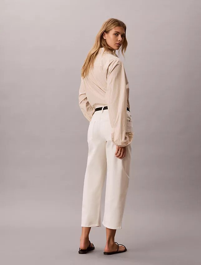 Barrel Leg Cropped Pantolonlar Barrel Leg Cropped Pantolonlar