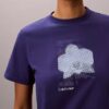 Blur Çiçek Desenli Klasik Tişört Blur Çiçek Desenli Klasik Tişört