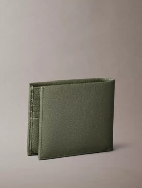 Bozuk Para Cüzdanı ile Çakıl Desenli Deri Üç Katlı Cüzdan
