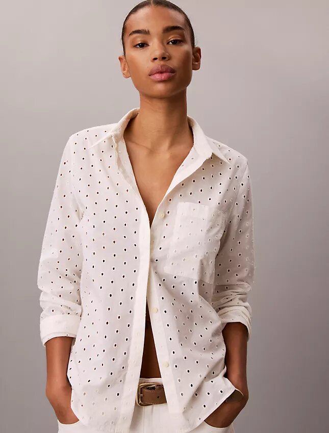 Broderie Anglaise Düğmeli Gömlek Broderie Anglaise Düğmeli Gömlek