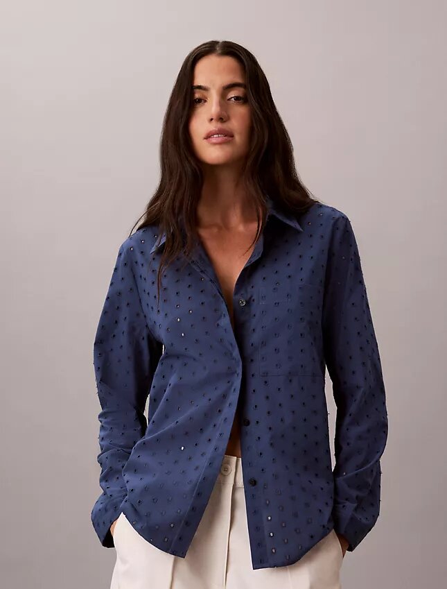 Broderie Anglaise Düğmeli Gömlek Broderie Anglaise Düğmeli Gömlek