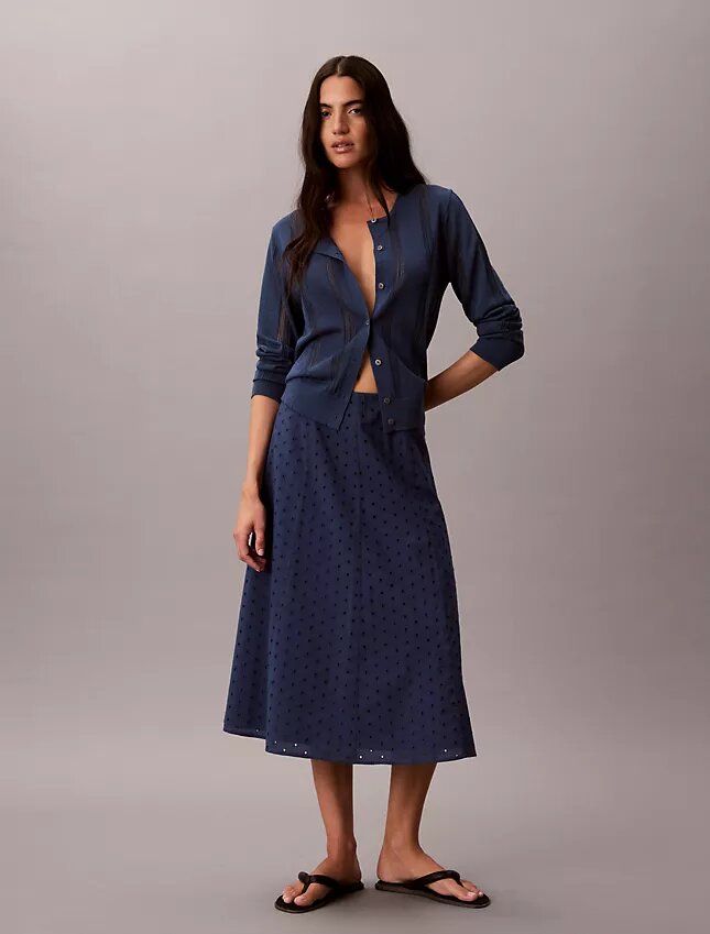 Broderie Midi Etek Broderie Midi Etek