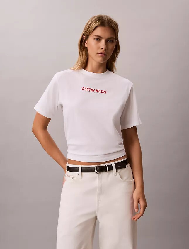 Calvin Klein Logo Grafikli Boxy Tişört Calvin Klein Logo Grafikli Boxy Tişört