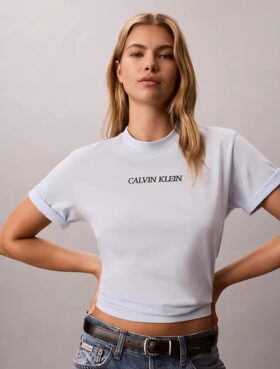 Calvin Klein Logo Grafikli Boxy Tişört