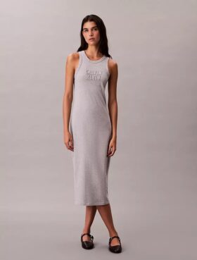 Calvin Klein Logo Midi Tank Elbiseler