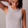 Calvin Klein Logo Midi Tank Elbiseler Calvin Klein Logo Midi Tank Elbiseler
