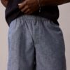 Chambray Çekip Giyilen Şort Chambray Çekip Giyilen Şort