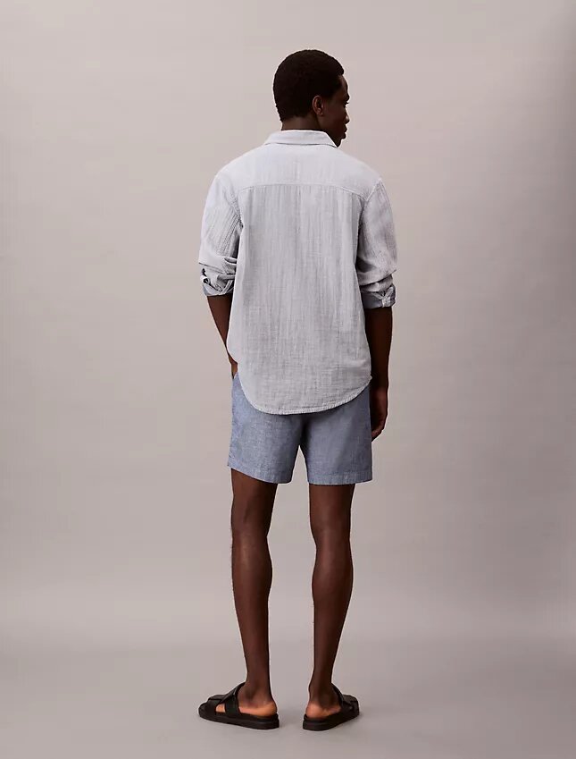 Chambray Çekip Giyilen Şort Chambray Çekip Giyilen Şort
