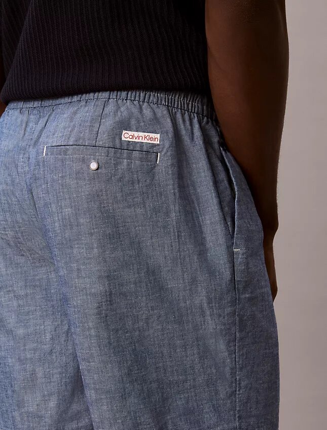 Chambray Çekip Giyilen Şort Chambray Çekip Giyilen Şort