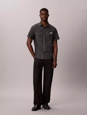 Chambray Klasik Düğmeli Gömlek