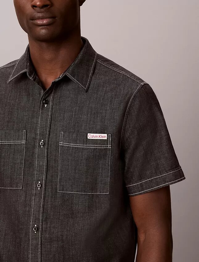 Chambray Klasik Düğmeli Gömlek Chambray Klasik Düğmeli Gömlek