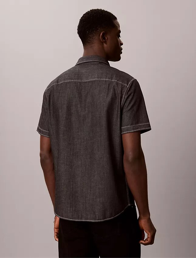 Chambray Klasik Düğmeli Gömlek Chambray Klasik Düğmeli Gömlek