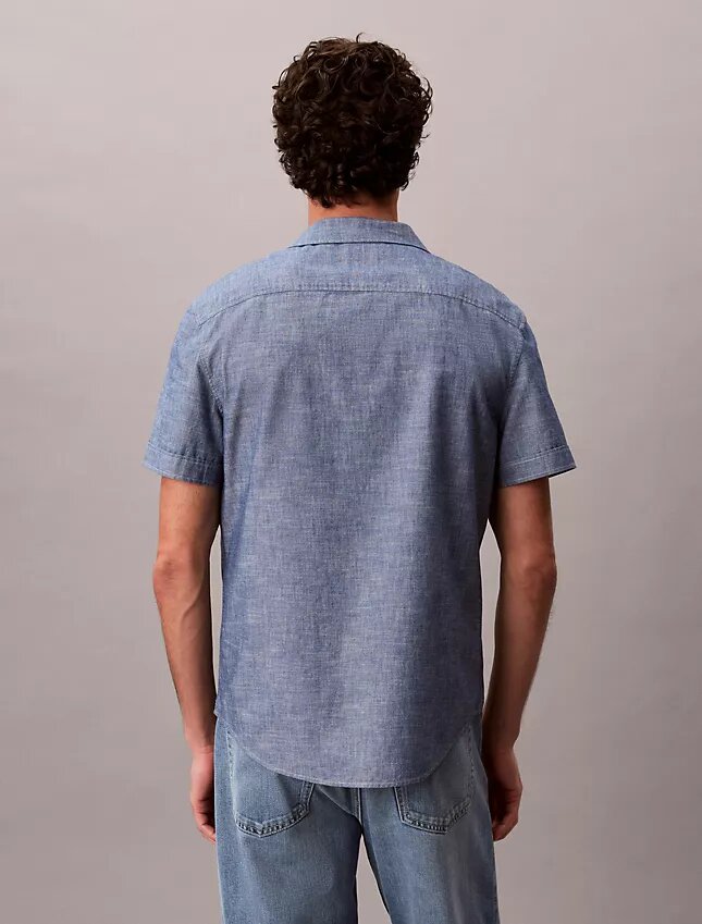 Chambray Klasik Düğmeli Gömlek Chambray Klasik Düğmeli Gömlek