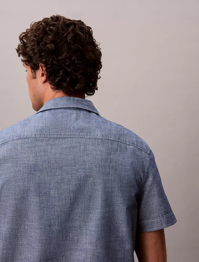 Chambray Klasik Düğmeli Gömlek Chambray Klasik Düğmeli Gömlek